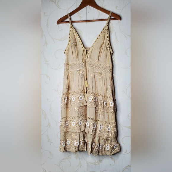 Ananta NWT Bohemian Dress Cream Color L XL - Picture 5 of 8